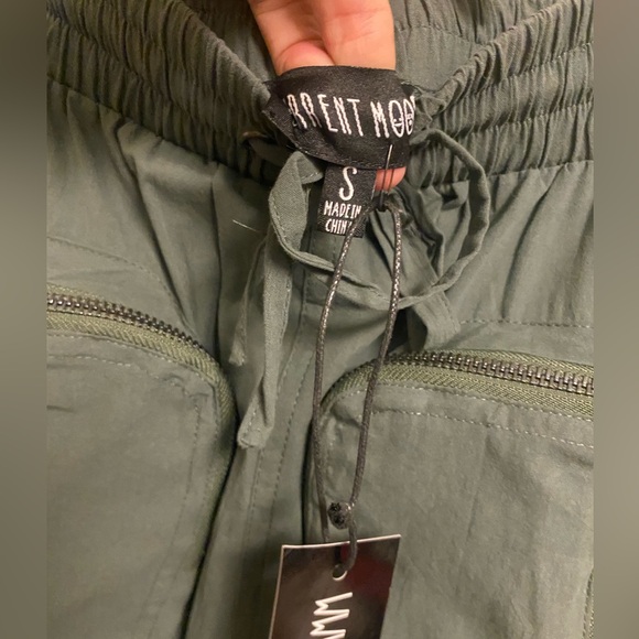 Army green cargo long utility maxi skirt with pockets - Picture 2 of 8